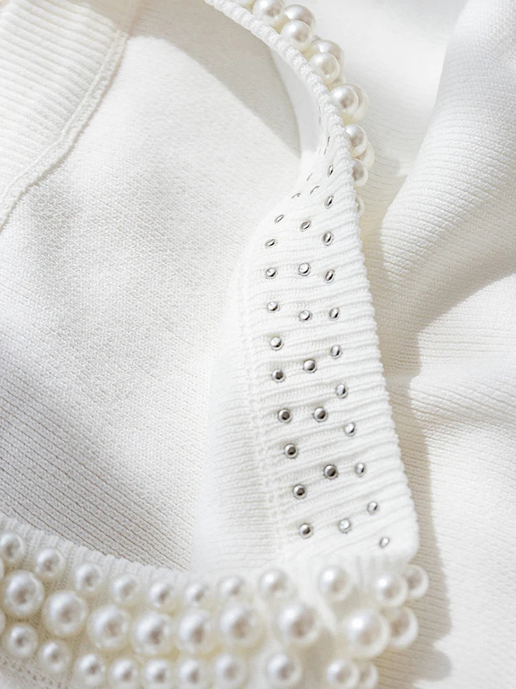 Korean-Style Beaded Knitted Tank Top – Chic Sleeveless Summer Vest for Women