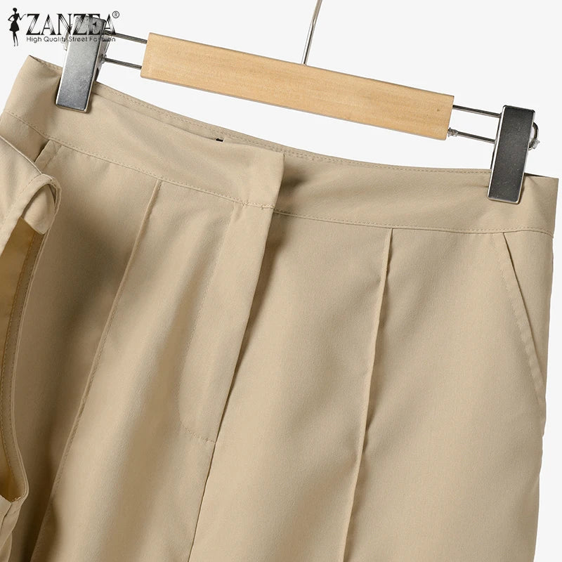 Elegant Women’s 2-Piece Set – Sleeveless Top & Wide-Leg Pants Outfit for Summer Fashion